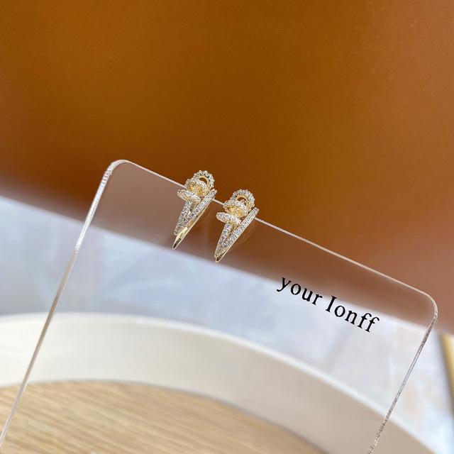 Korean New Design Fashion Jewelry Exquisite 14K Real Gold AAA Full Zircon No Pierced Ear Clip Small Beads Women Daily Earrings