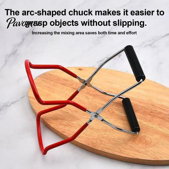 Canning Jar Grabber Tool Stainless Steel Tongs, Multipurpose Kitchen Lifter Plate Bowl Safe Handling Gripper, Non Slip Heat Resistant Clamp