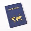 Thickened PU Leather Map-Stamped Luggage Tag & Passport Holder Set