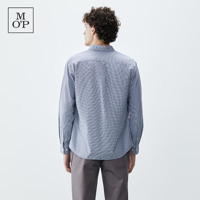 Marc O'Polo Men's Fine Cotton Houndstooth Casual Long Sleeve Shirt