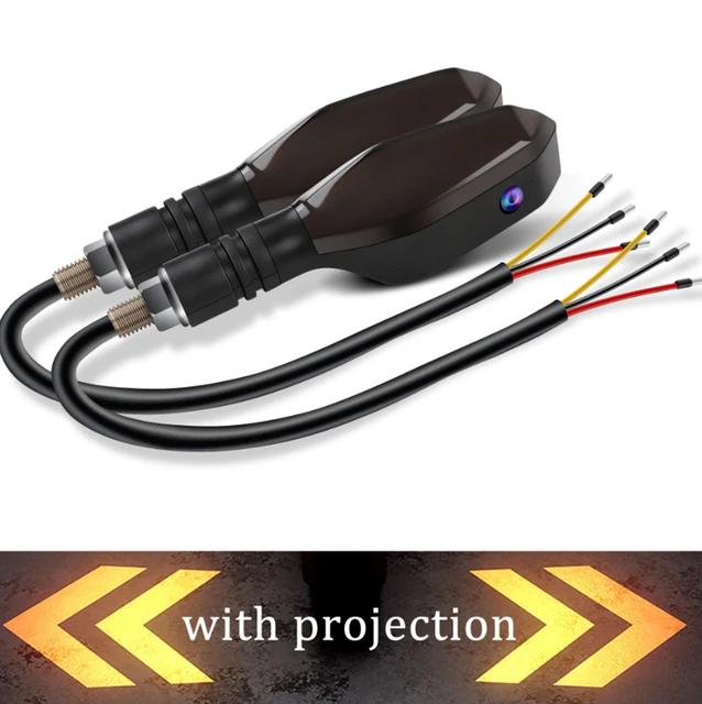 Motorcycle Projection Turn Signal Electric Vehicle Colorful Atmosphere LED Atmosphere Turn Signal High Brightness Warning Light