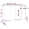 814497 vidaXL Buffet Honey Brown 120x35x80 Cm Solid Pine Wood