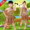 Children's Leopard Print Hunter Dance Costume - African Style Performance Outfit