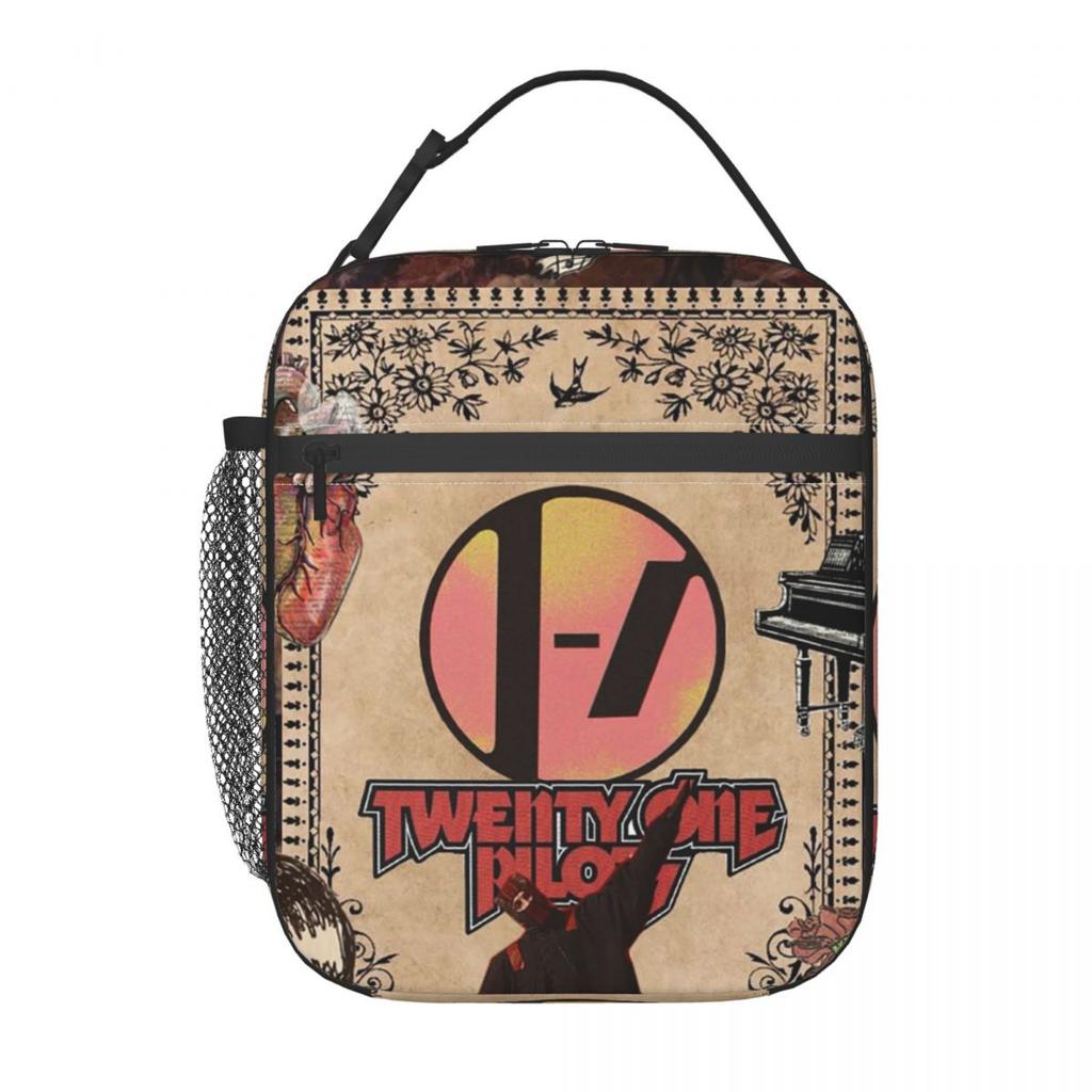 Geantă Termică pentru Prânz Twenty One Pilots pentru Femei Copii Cutii Alimentare Etanșe Geantă Tote Termică pentru Prânz