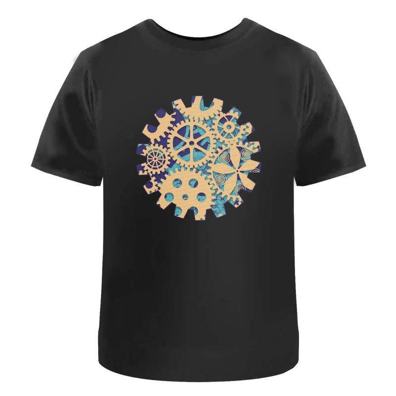 

Cog Wheels T Shirt 100 Cotton S Xxl Ta037607 - Men s Summer Cotton Graphic Tee S разноцветный