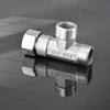 Toilet Diverter Valve Stainless Steel Adapter G1/2" T-Valve For Bath Bidet Sprayer Shower Fitting 4 Points Three-way Water Pipe