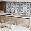 Self-adhesive PVC Dining Room Panel with Graphics 120x60 Cm Symmetric Plant Motif