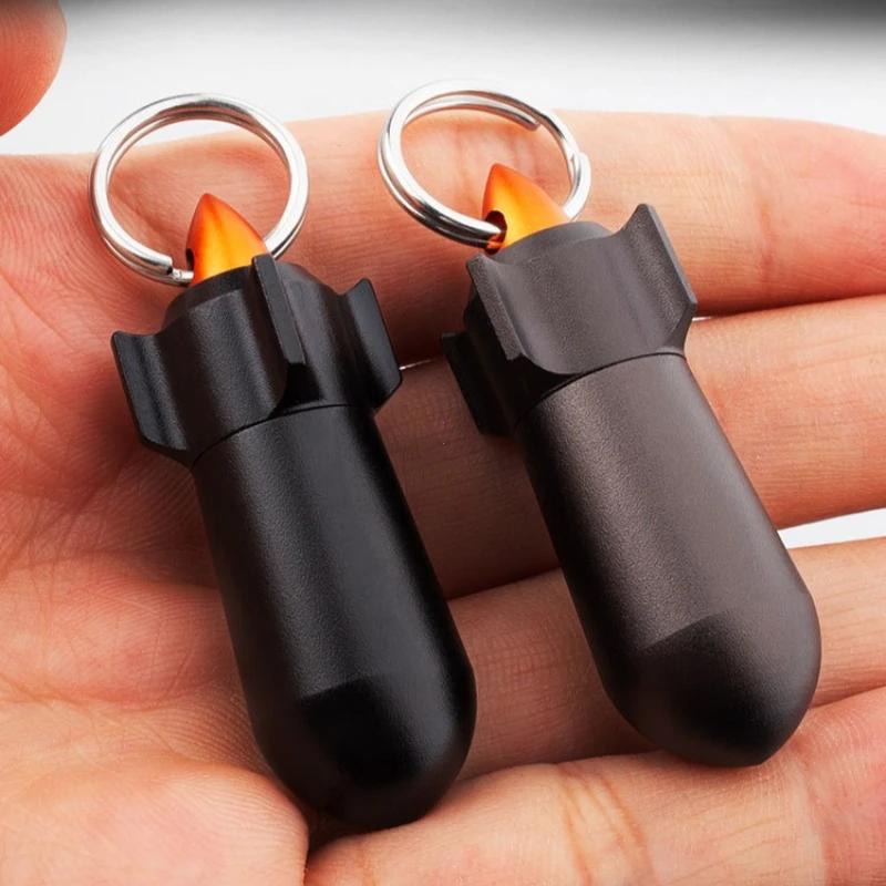 New Mini Waterproof Metal Bottle Storage Portable Pill Box Aluminum Alloy EDC Seal Storage Capsule Box Outdoor Camping Tool
