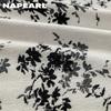 1PC NAPEARL Middle Ancient Style French Printed Curtains Black and White Floral Branch Printed Curtains for Bedroom Living Room Home Decor