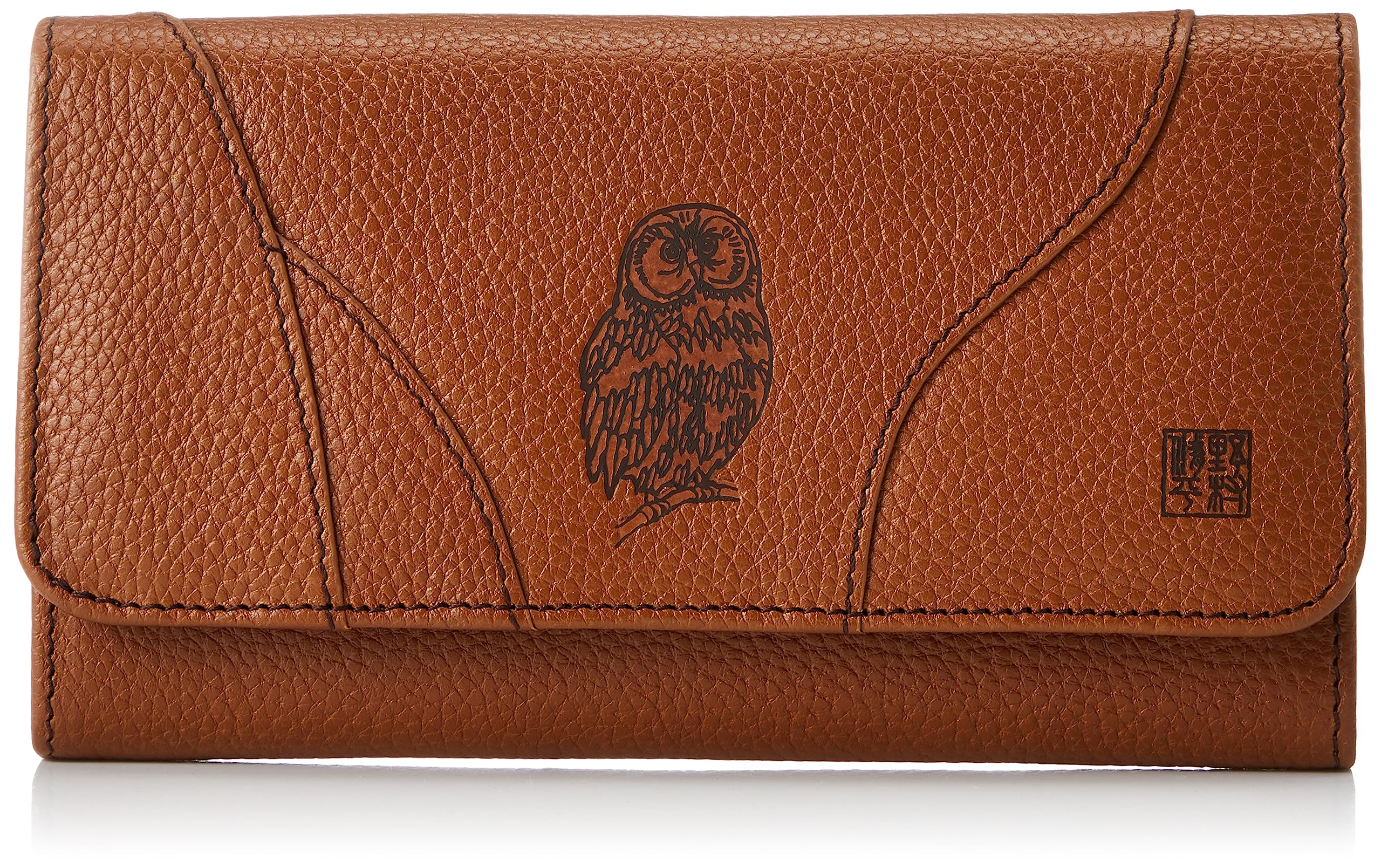 

Nomura Shuhei Owl Wallet Long Wallet Cover Ladies Large Capacity Thin Garcon Type Genuine Leather Cowhide Leather Nadaya Money Luck Bird Leather верблюд