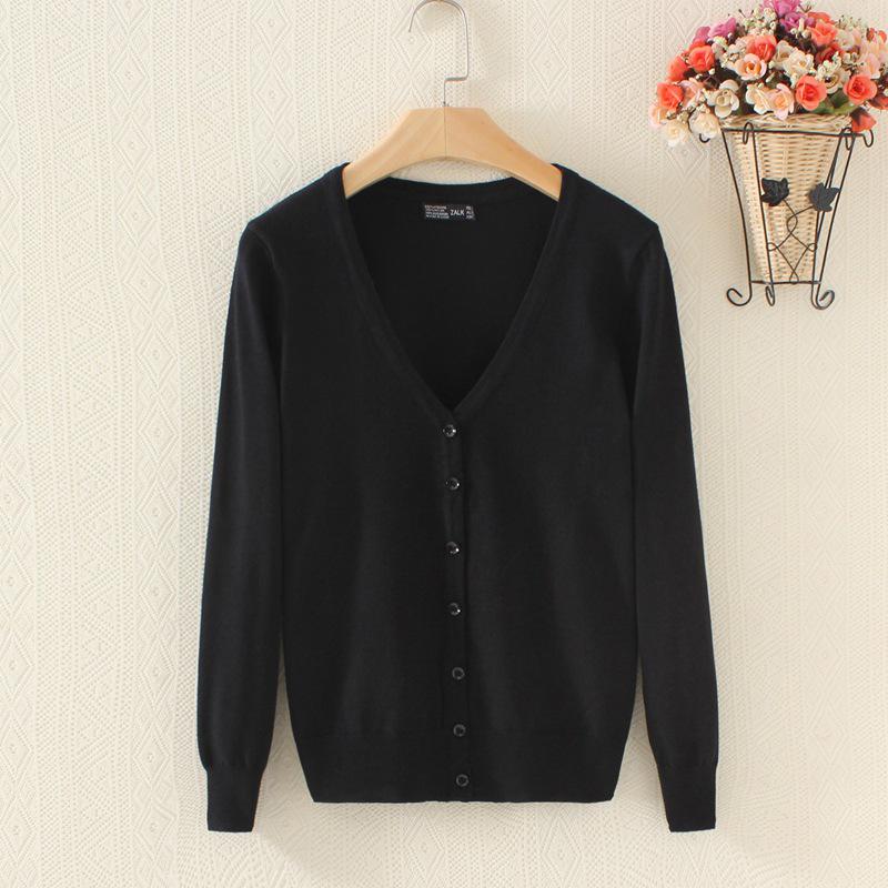 

2025 Spring & Autumn Korean-Style Wool Cardigan Sweater, Plus Size, Women s Knitted Outerwear Top M