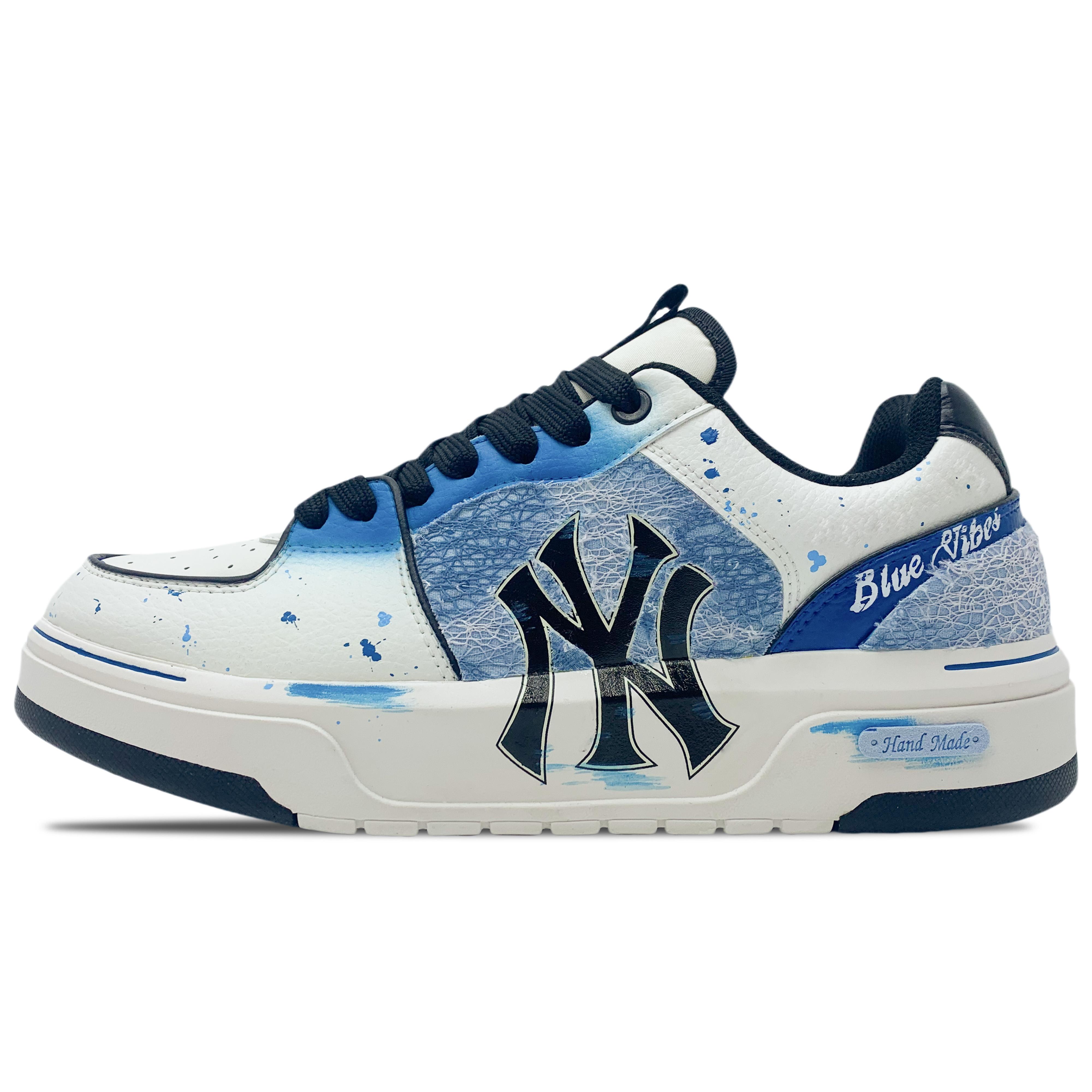 

MLB Chunky Liner Abrasion Resistant, Height Increasing, Quick Dry Low top Skateboard Shoes Unisex Blue White 3ASXCA12N-50WHS(Team188-) 38.5