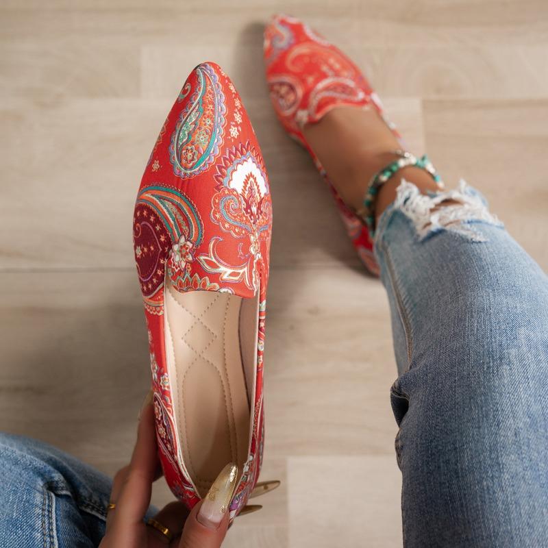 

Модная женская обувь на плоской подошве большого размера, элегантные лоферы с острым носком, удобные кроссовки для женщин с мягкой подошвой, весенняя повседневная обувь, Zapatos De Mujer 36 красный