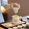 National tide high-value Ru kiln kung fu tea set brewing teapot teacup household light luxury high-end tea utensils