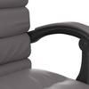 Massage Office Chair with Reclining Function Gray Artificial Leather