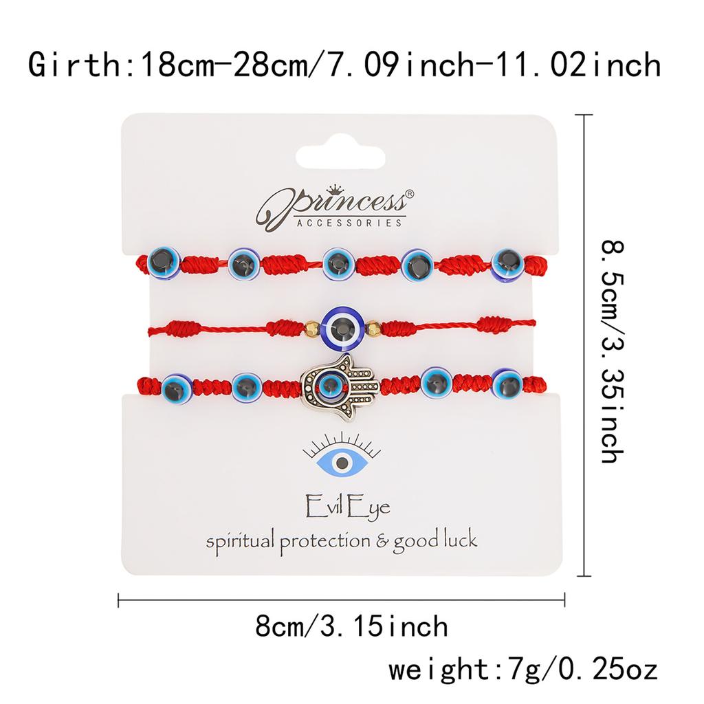 Lucky Red String Turkish Evil Blue Eyes Bracelets For Women Men Hand-woven Good Luck Amulet Demon Eye Bangles Friendship Jewelry