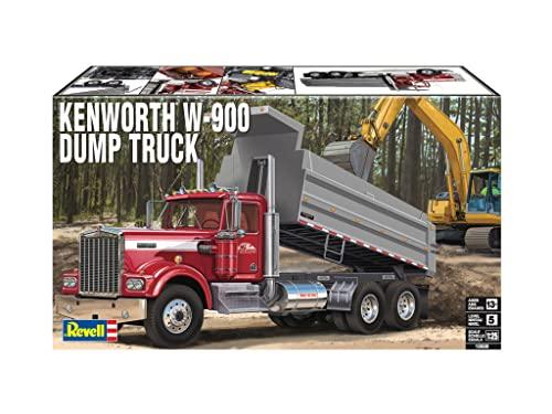 German Revell and American Revell 1/25 Scale Kenworth W-900 Dump Truck Plastic Model Kit 12628