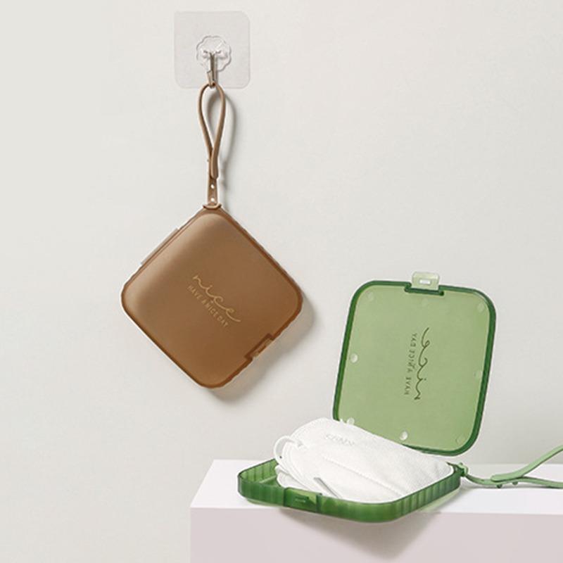 1 Stück Reisebehälter Maskenaufbewahrungsbox Staubdichte Aufbewahrungsbox ID-Kartenaufbewahrung Home Organizer Transparente Maskenabdeckung