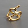 Gold Silver Color Trend Vintage Elegant Ring For Women Party Jewelry