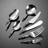 304 Stainless Steel Western Cutlery Set – Knife, Fork, Spoon, Handle with Round Bead Spoon Head.