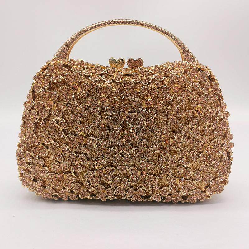

Women s Crystal Evening Clutch Diamond Top-Handle Bag Gold Handbags Rhinestone Wedding Cellphone Clutches White Green BlueClutch 19cmX13cmX5cm