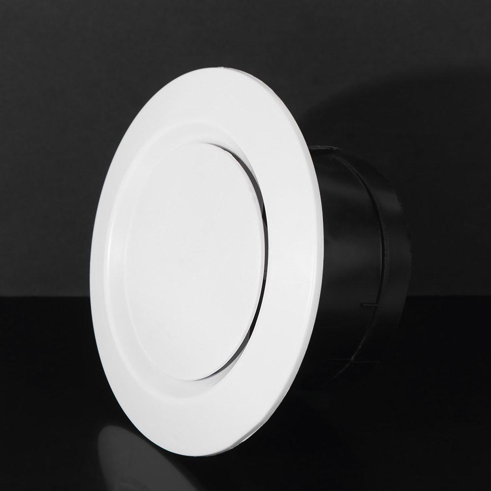 Bílý kulatý odvzdušňovací ventil Odtahový ventil Nastavitelný ventilační kryt potrubí Home