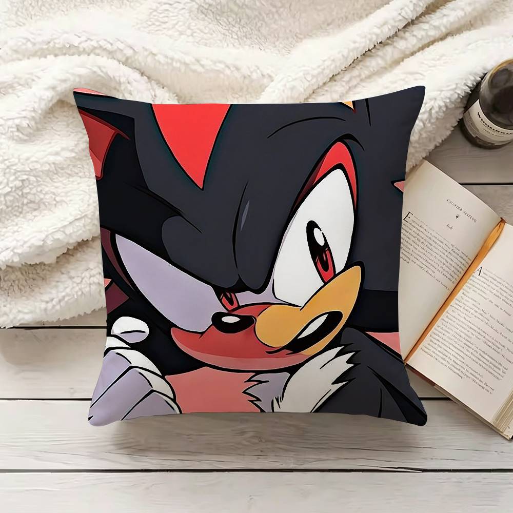 Shadow The Hedgehog Various Sizes Square Pillow Case For Car Home Bedchamber Decor