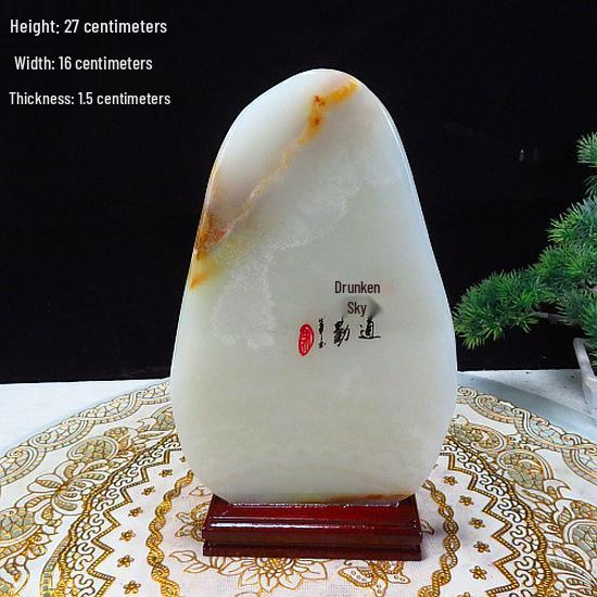 Natural Afghan Jade Raw Stone Ornament for Home or Office Décor