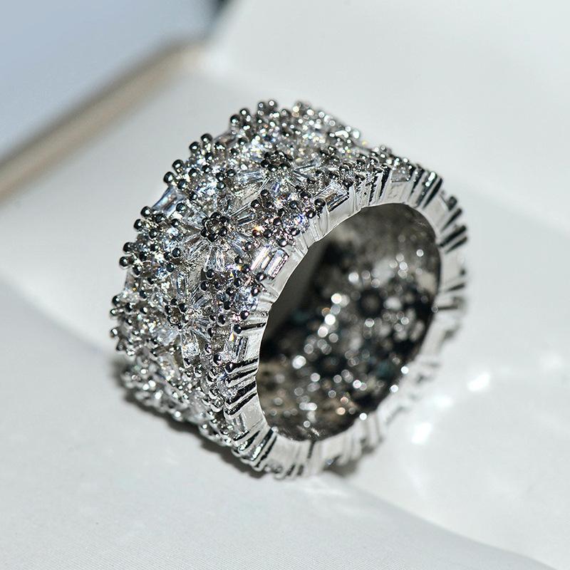 Hot Selling Diamond Ring for Women Wish New Style Eight Hearts Eight Arrows Simulated Engagement Ring