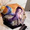1PC Sea Princess  Automatic Umbrella - Suitable Travel Outdoor Portable Umbrella Birthday Gift Daily Essentials