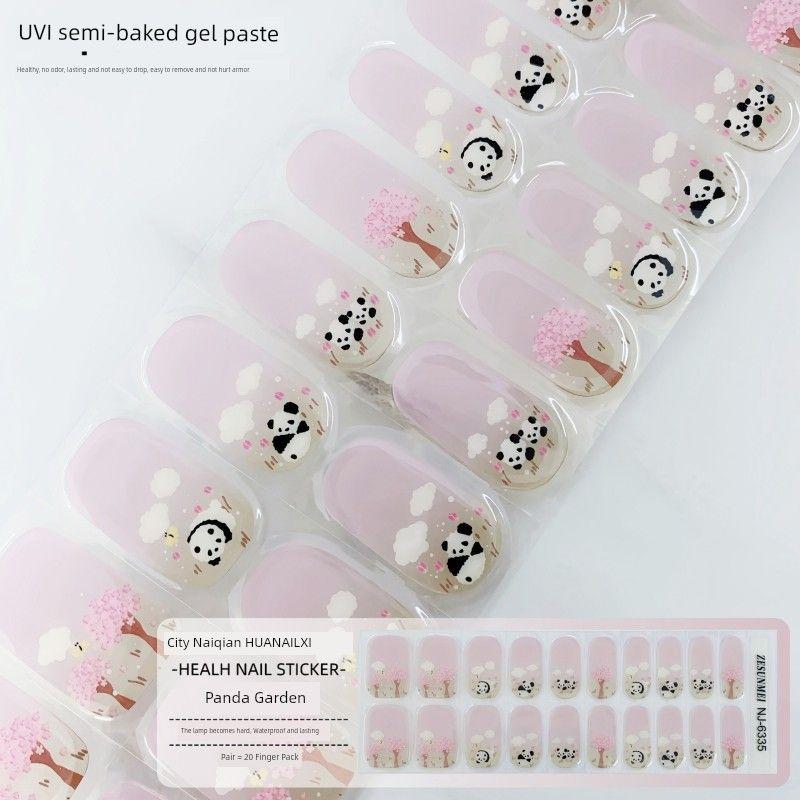 

УФ Полузапеченный УФ Наклейка для ногтей Гелевая наклейка для ногтей Водонепроницаемая и прочная Полная накладка Полузатвердевшая Мягкая гелевая наклейка второго поколения