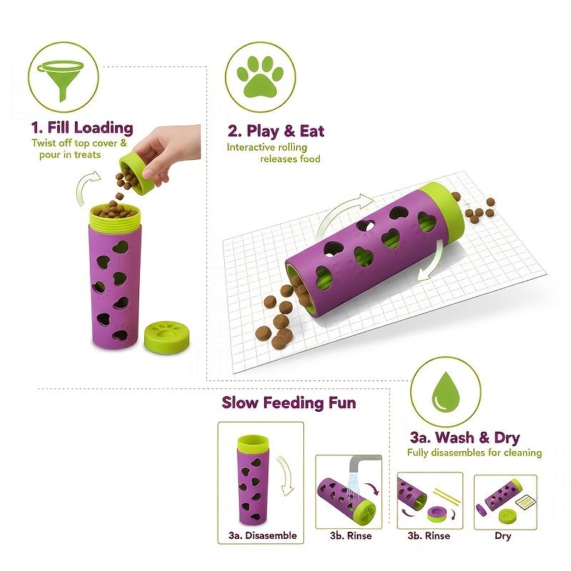 New Detachable Pet Slow Feeder Treat Dispenser | Durable Bite-Resistant Chew Toy Roller, Mental & Physical Stimulation, Indoor-Outdoor Use