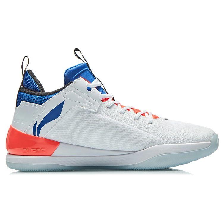 Li Ning Wade Way Strong Attack Fabric TPU Rebound Shock Absorption Wear Resistant Non Slip Low Top Basketball Shoes Men Sneaker White ABAR115-2