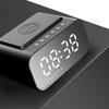 Bluetooth-compatible-compatible Speaker With Wireless Charging Clock 15W LED Display Stereo Bass FM Radio Build In Microphone for Household