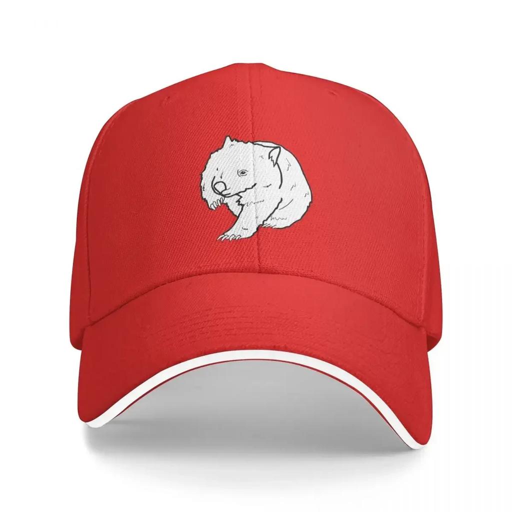 Australian Wombat Doodle Cap Casual Baseball Caps Adjustable Hat Hip Hop Summer Unisex Baseball Hats Customizable Polychrom