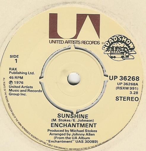 

7inch Record ENCHANTMENT - Sunshine UP36268 United Artists 1976 UK Soul/Funk Used