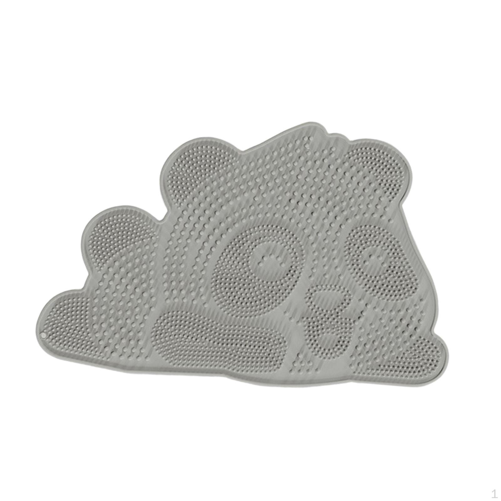 

Коврик для мытья ног для душа, настенный коврик для мытья ванны, массажер для мытья ног серый