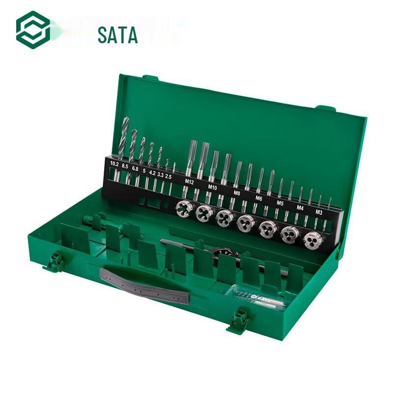 SATA 37-Piece High-Speed Steel Threading Tool Set