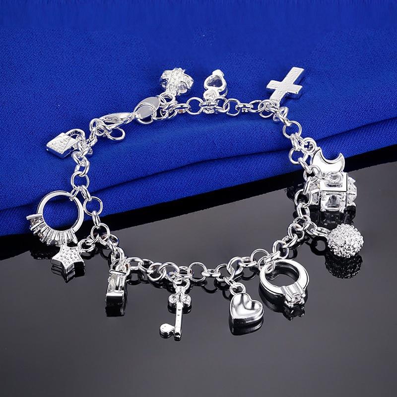 Bracelet Moon Star Cross Pendant Chain Charm Jewelry Women Bridesmaid Accessories Personality