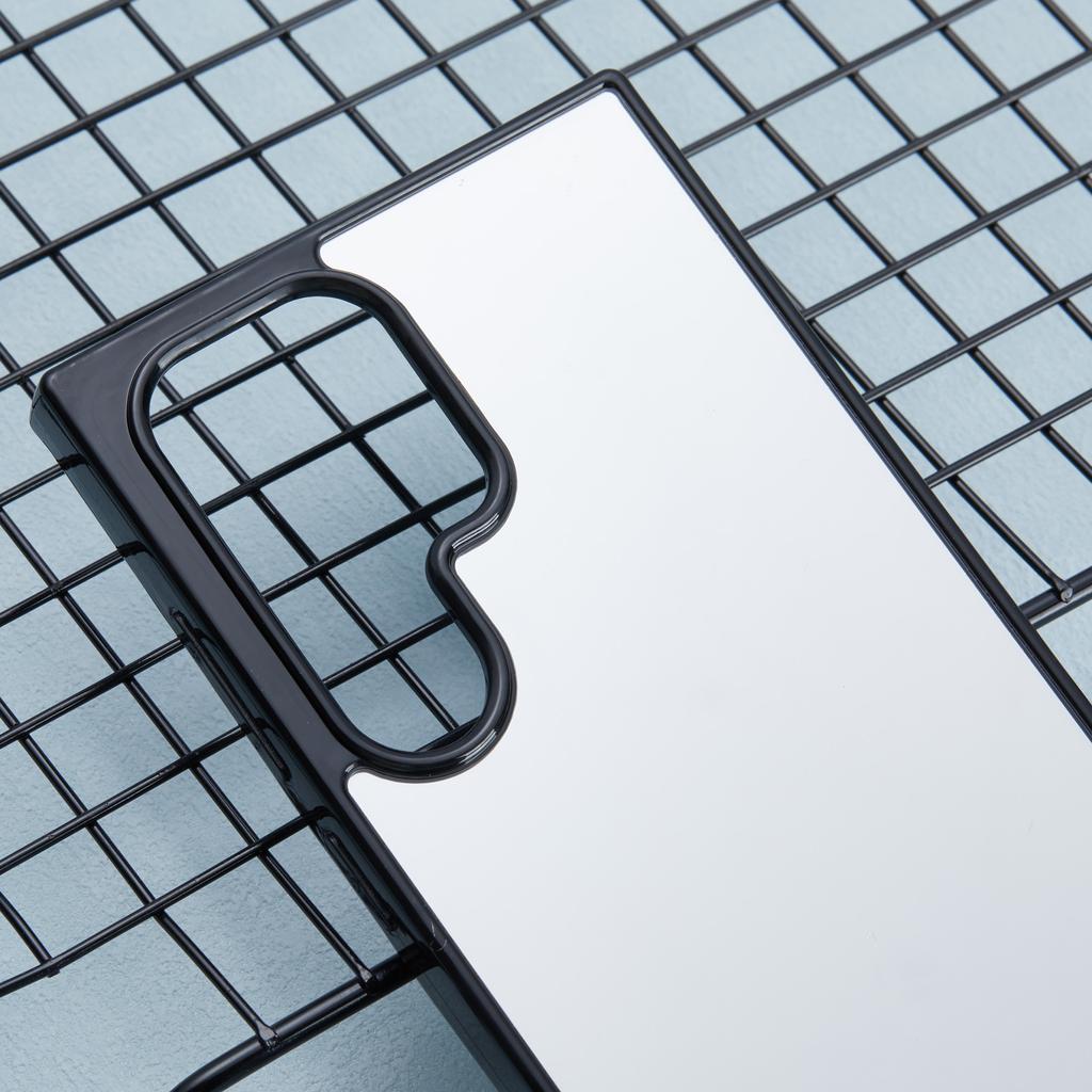 For Samsung Galaxy S24 Ultra TPU Case Mirror Surface Phone Cover Bright Reflection