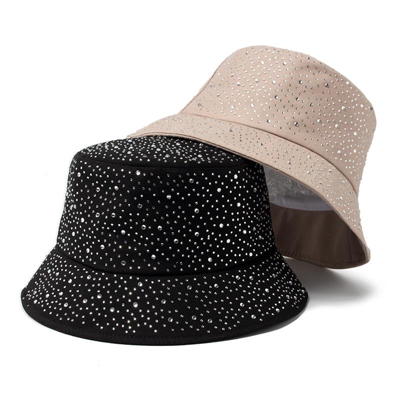 New Fisherman'S Hat Women'S Water Diamond Cotton Sunshade Cap Spring/Summer Autumn Fashion Panama Hat
