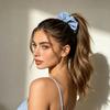 Hair Tie Dot Print Double-Layer Design Ponytail Half-Tied Hair Rope High Elasticity Ponytail Holder Commuting Style Hair Accessory