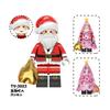 3 Christmas Series Holiday Elf Santa Claus Assembled Building Block Figure Bag