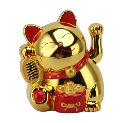 5.5in Braccio elettrico che ondeggia Gatto della fortuna Ornamenti decorativi in plastica per gatti carini per la scrivania del cassiere