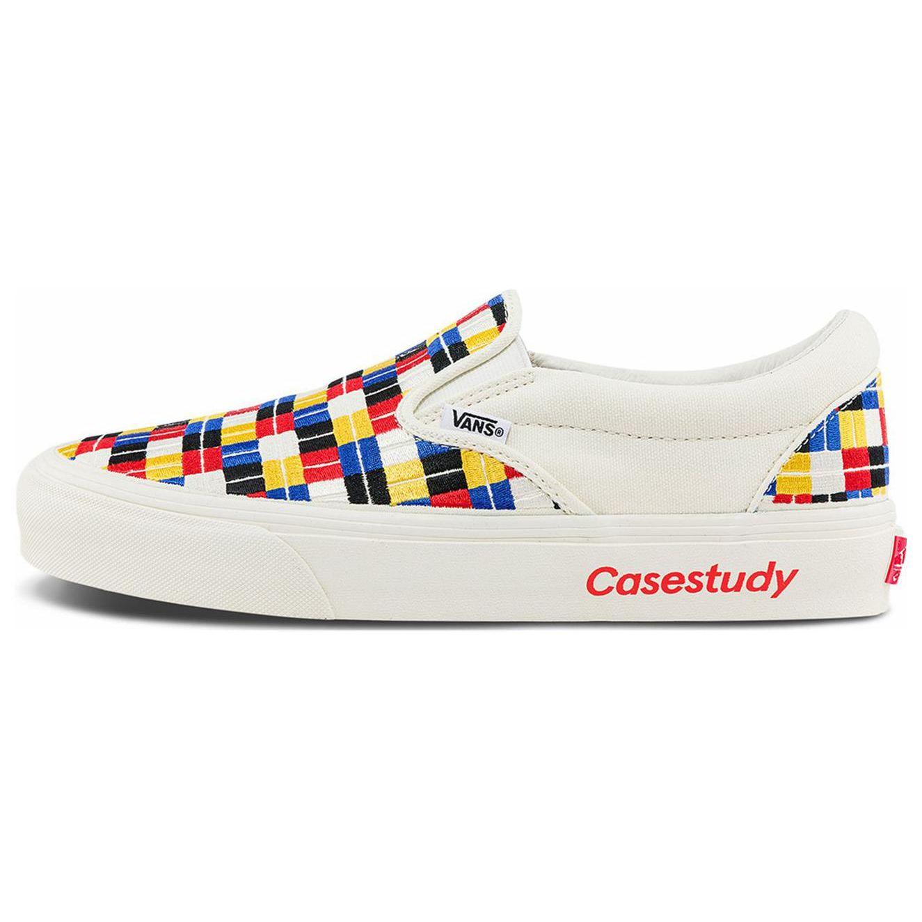 

Vans Классические слипоны Vlt LX Повседневные Красочные Прочные Дышащие Низкие парусиновые кеды Унисекс Белый Мультиколор VN0A3QXYBP 36.5