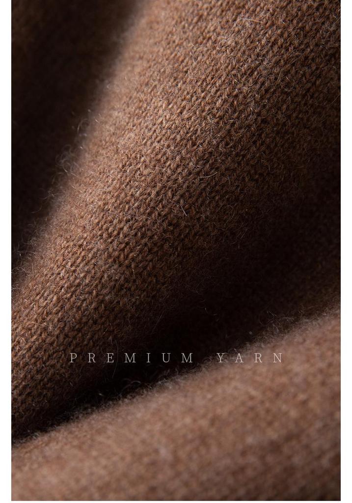 2025 Women's Thick Cashmere Hooded Knit Cardigan - Button-Up Loose Casual Sweater Top