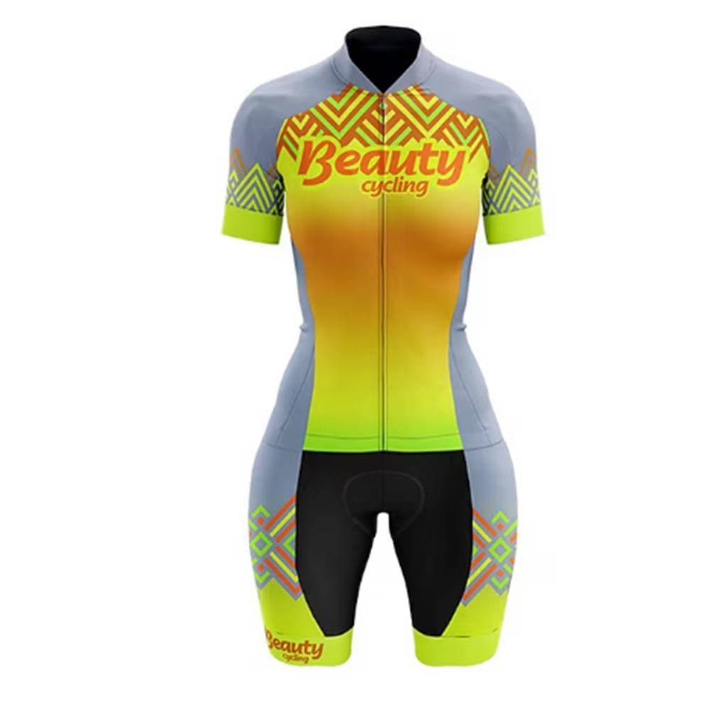 

Summer Short-sleeved Men s and Women s Triathlon Onesie Color Pattern Cycling Clothes Bicycle Sportswear 2026 5XL