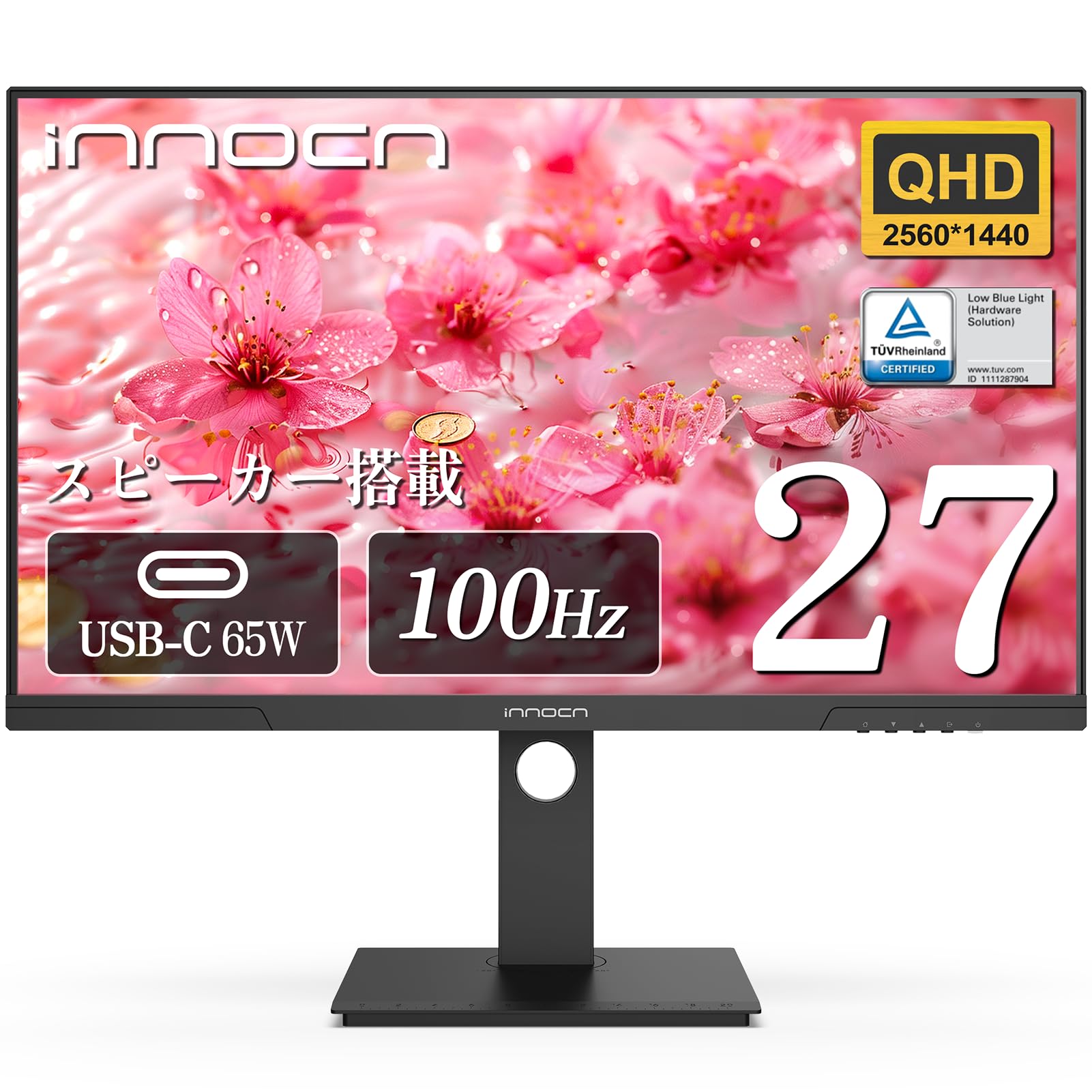

INNOCN 27 inch monitor 100Hz display 100%sRGB HDR10 usb-c power supply low blue light eye care IPS panel non-glossy (tilt adjustmentheight