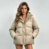 Winter neue Baumwollpolsterung Kleidung mit Kapuze Mode vielseitig gefälschtes zweiteiliges Baumwollpolsterung Jacken Damen Baumwollpolsterung Jacken Damen Jacken