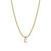 Rhinestone Inlaid French Court Style Snake Bone Collared Pendant with 26 European American Letters